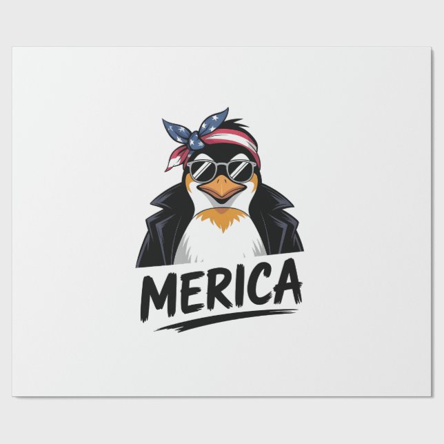 Papel De Presente Pinguim resiste aos pinguins protestando contra (Aberto)