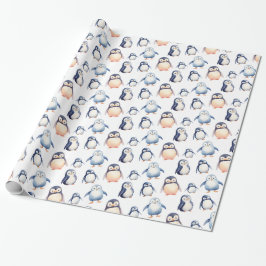 Papel De Presente Pinguin Winter Wonderland Temed Wrapping Paper