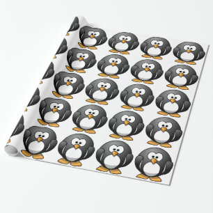 Papel De Presente Pinguins