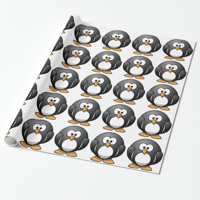 Papel De Presente Pinguins (Desenrolado)