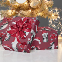 Pinguins Bonitos De Chapéu De Natal Vermelho