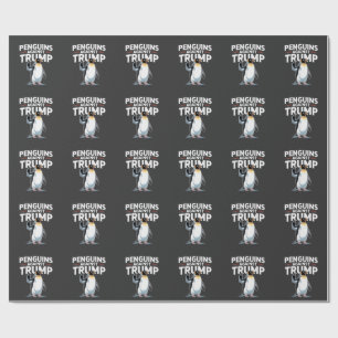 Papel De Presente Pinguins Contra Trump Anti Trump Resist Tarrifs