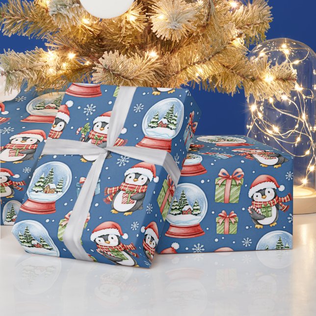 Papel De Presente pinguins de Natal padrão (Feriados)