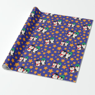 Papel De Presente Pinguins Encantados, Magic Yellow Stars Sem Olhos