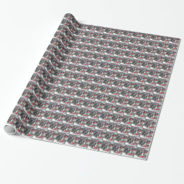Papel De Presente Pinguins Vestindo o Natal Hats
