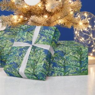 Papel De Presente Pinheira-de-inverno Pintada à mão