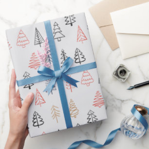 Papel De Presente Pinheirinho de Pinho Cinto Padrão no Natal