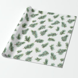 Papel De Presente Pinheiro de Natal Verde