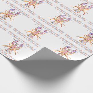 Papel De Presente Pink and Blue Lobster