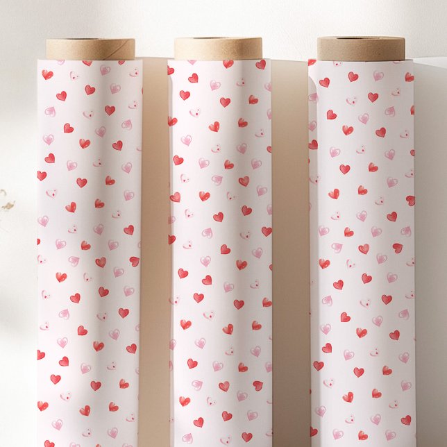 Papel De Presente Pink and Red Hearts (Criador carregado)