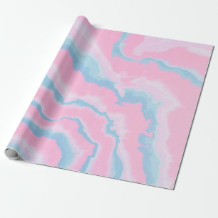 PAPEL DE PRESENTE PINK AZUL E ABSTRATO BRANCA