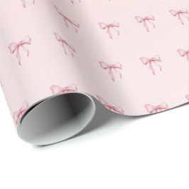 Papel De Presente Pink Bow Pattern Gift Wrapping Paper