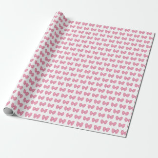 Papel De Presente pink bows girly gift wrapping paper