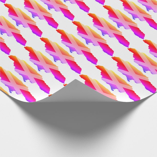 Papel De Presente PINK de Contorno de MAPA de Sinalizador JAMAICA In (Ponta)