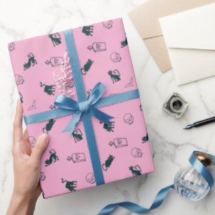 Papel De Presente Pink Halloween Pattert Gift Wrap 💀