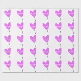 Papel De Presente Pink heart balloon Mrs add name est. Add year love