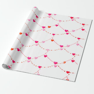 Papel De Presente Pink Heart String Wrapping Paper | Valentine |Baby
