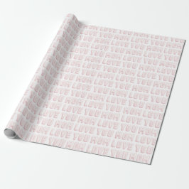 Papel De Presente Pink Love You Mom Hearts Mother's Day