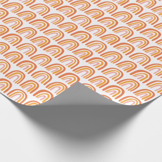 Papel De Presente Pink Orange Pattern Rainbow Gift (Ponta)