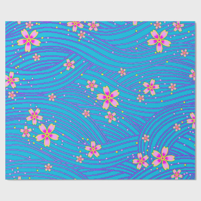 Papel De Presente pink purple and blue (Aberto)