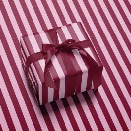 Papel De Presente Pink red stripe Christmas Wrapping paper