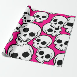 Papel De Presente Pink Skull Pattern Wrapping Paper