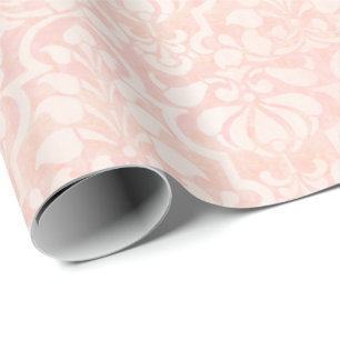 Papel De Presente Pink Vintage Victorian Damask Seamless Patterno