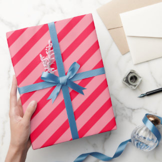 Papel De Presente pink-white stripes – pink-weiß gestreift