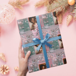 Papel De Presente Pink Winter Christmas Family Photo