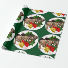 Papel De Presente Pinscher Christmas alemão