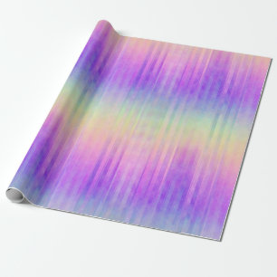 Papel De Presente pinstripe holo arco-íris: