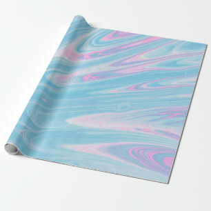PAPEL DE PRESENTE PINTA E ABSTRATO AZUL