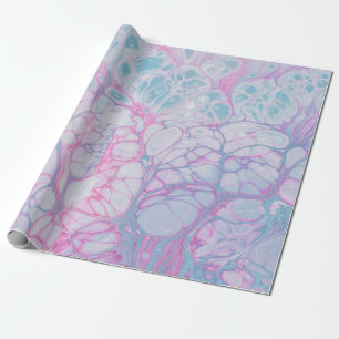 PAPEL DE PRESENTE PINTA E ABSTRATO TEAL