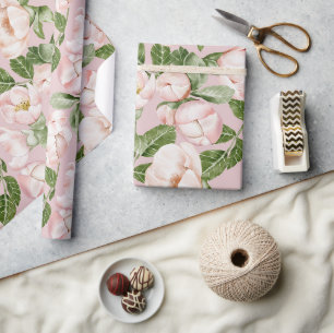 PAPEL DE PRESENTE PINTA E JARDIMENTO FLORÍVEL VERDE