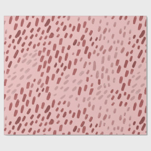 Papel De Presente Pintado Pontos Rubor Rosa