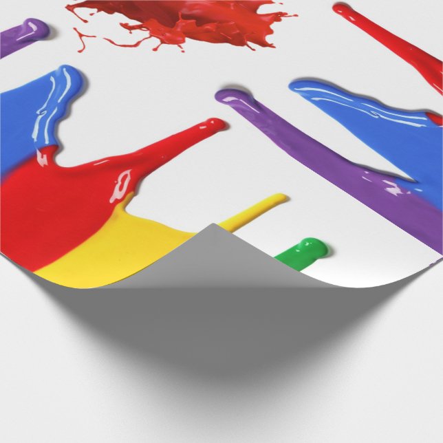 Papel De Presente Pinte o papel de envolvimento do Splatter (Ponta)