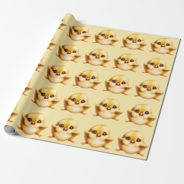 Papel De Presente Pintinho Adorável (Desenrolado)