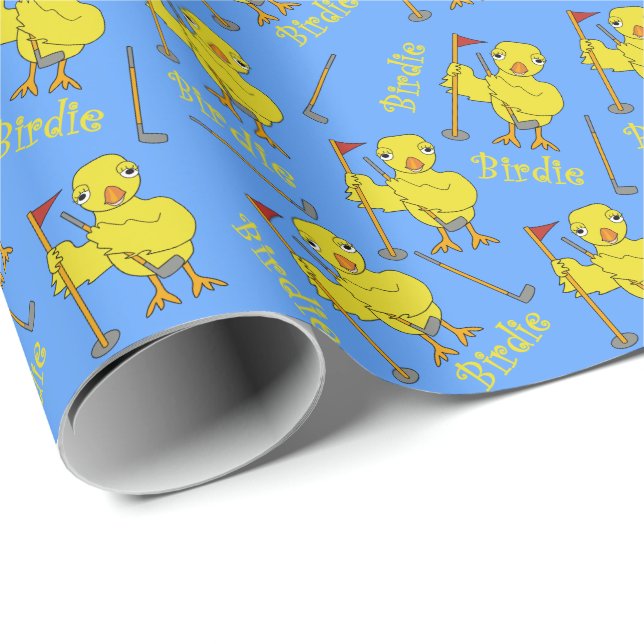 Papel De Presente Pintinho Birdie Golfing (Ponta do rolo)