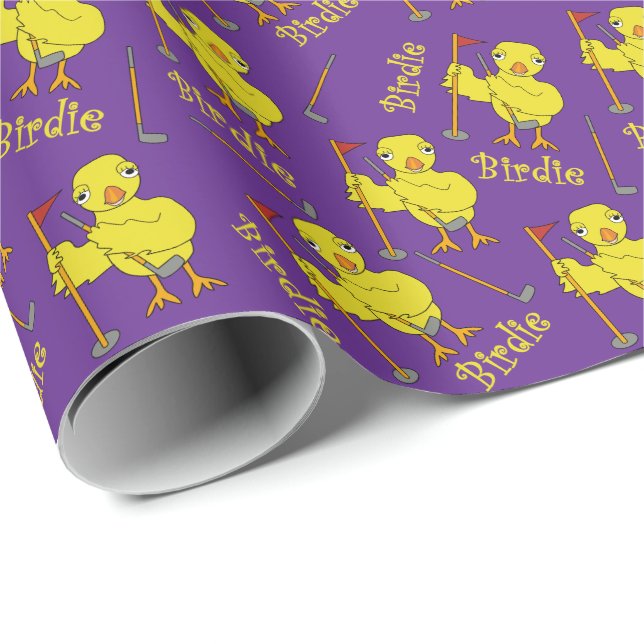 Papel De Presente Pintinho Birdie Golfing (Ponta do rolo)