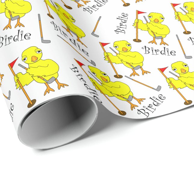 Papel De Presente Pintinho Birdie Golfing (Ponta do rolo)