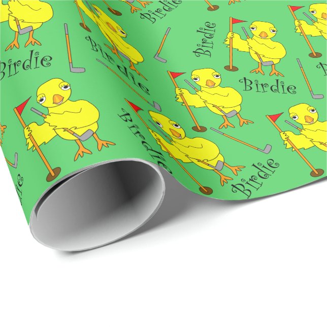 Papel De Presente Pintinho Birdie Golfing (Ponta do rolo)