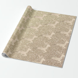 Papel De Presente Pintinho de cobre-Rosa de-copa Dourado padrão de r