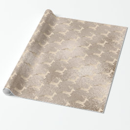 Papel De Presente Pintinho de cobre-Rosa de-copa Dourado padrão de r