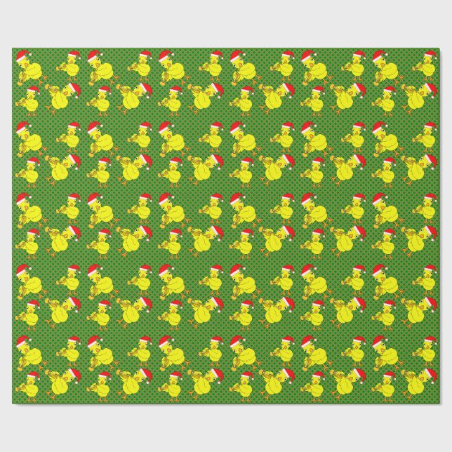 Papel De Presente Pintinho de trompetes Bonés (Barra)