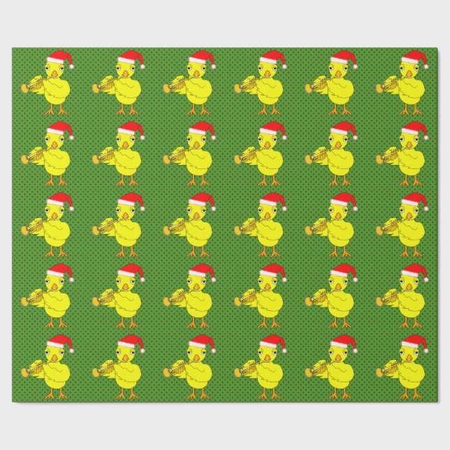 Papel De Presente Pintinho de trompetes Bonés (Barra)