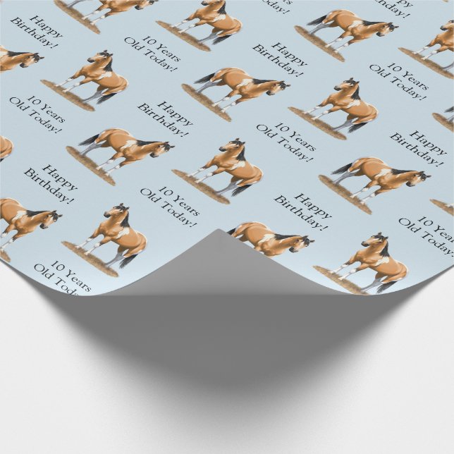 Papel De Presente Pinto-Sol-Pinto-Pinto-Pinto-Cavalo-Escória (Ponta)