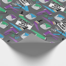 Papel De Presente Pintor e Decorador Aniversário
