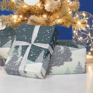 Papel De Presente Pintos de inverno de Natal