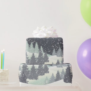 Papel De Presente Pintos de inverno de Natal