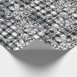 Papel De Presente Pintos e ornamentos brancos clássicos